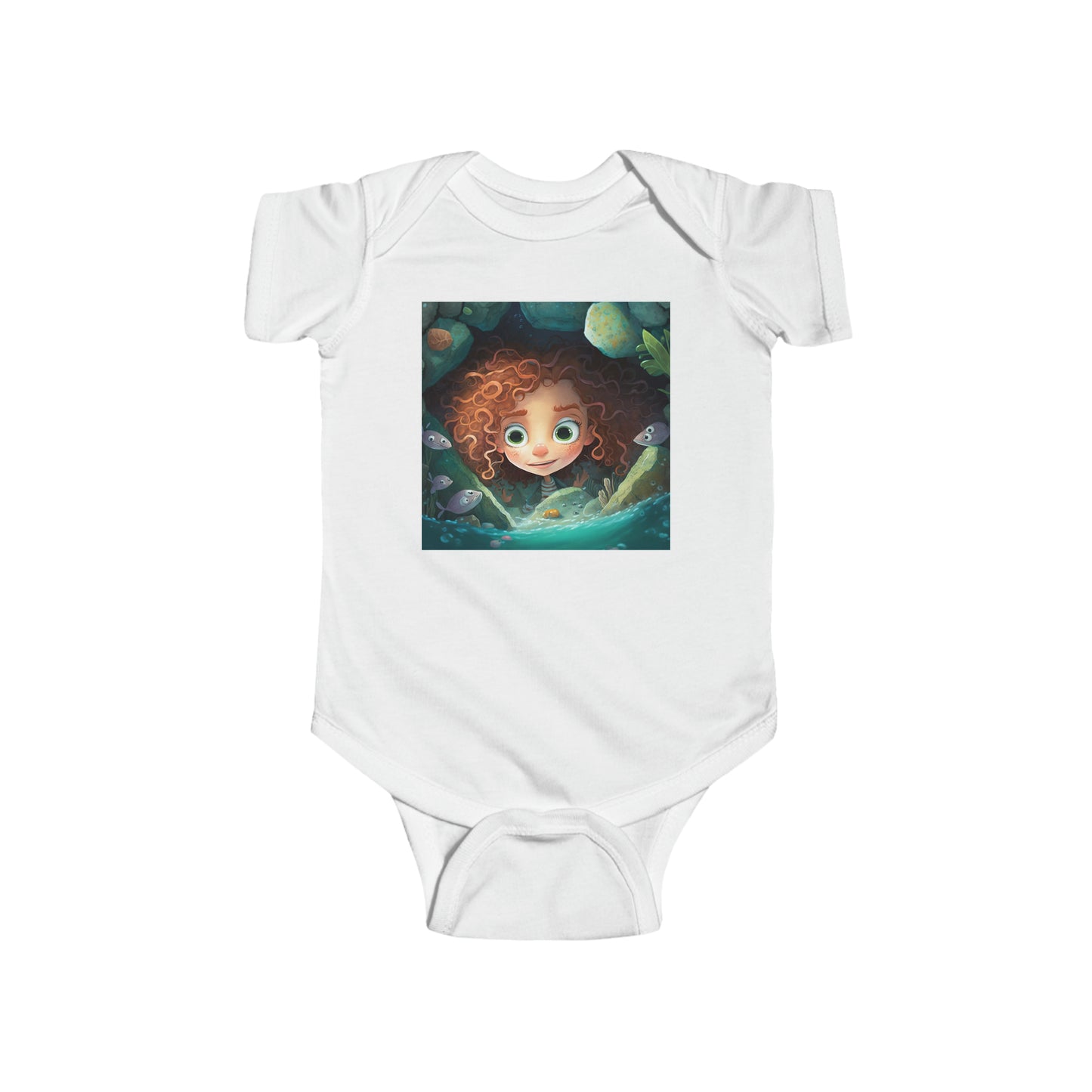 Infant Fine Jersey Bodysuit - Marina Mermaid