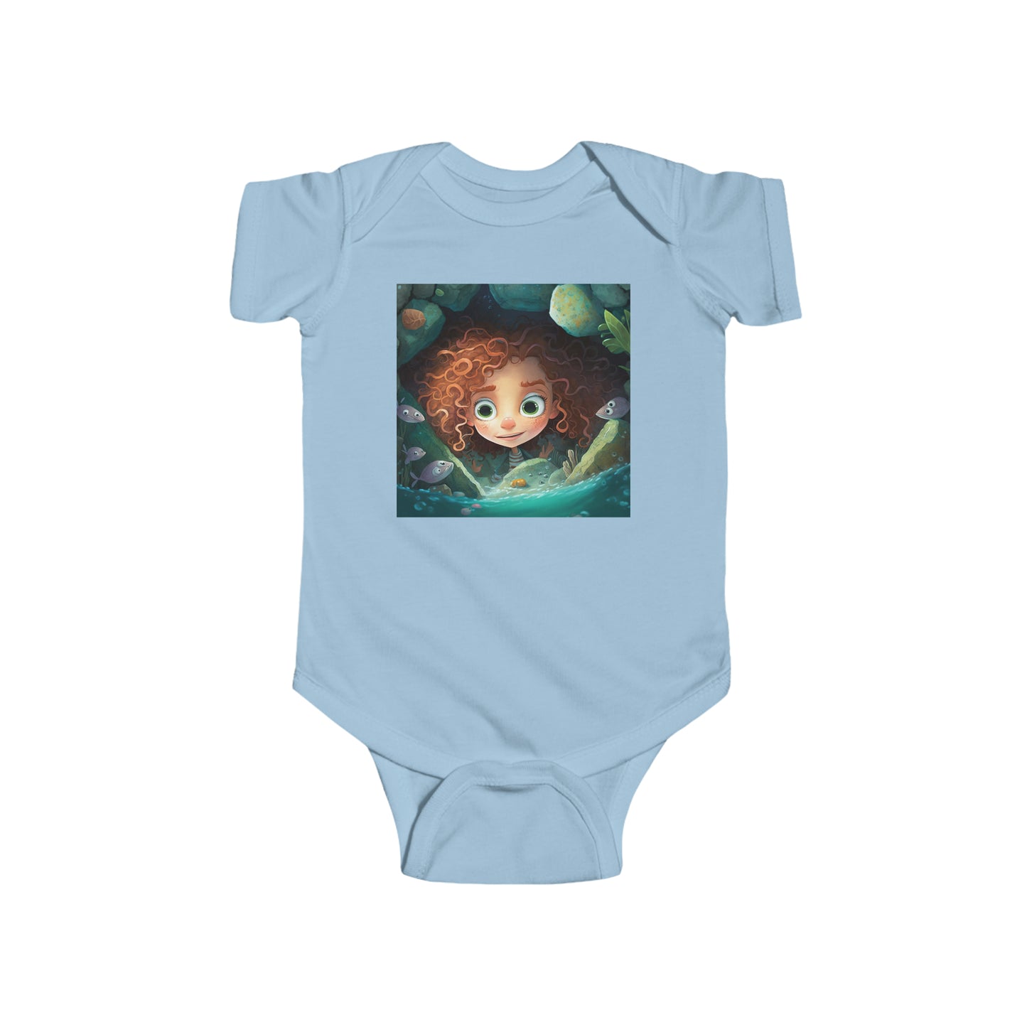 Infant Fine Jersey Bodysuit - Marina Mermaid